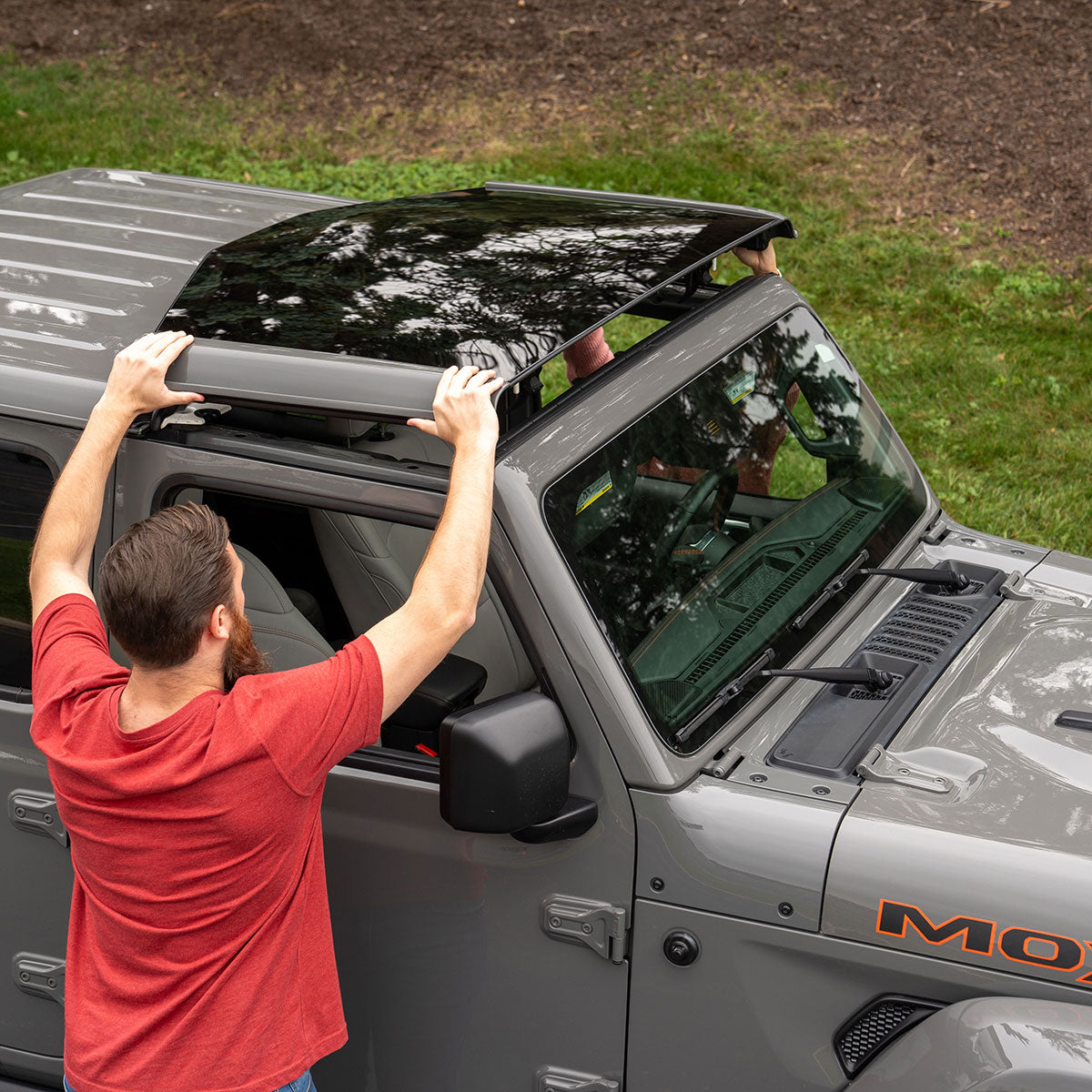 Jeep glass roof sale